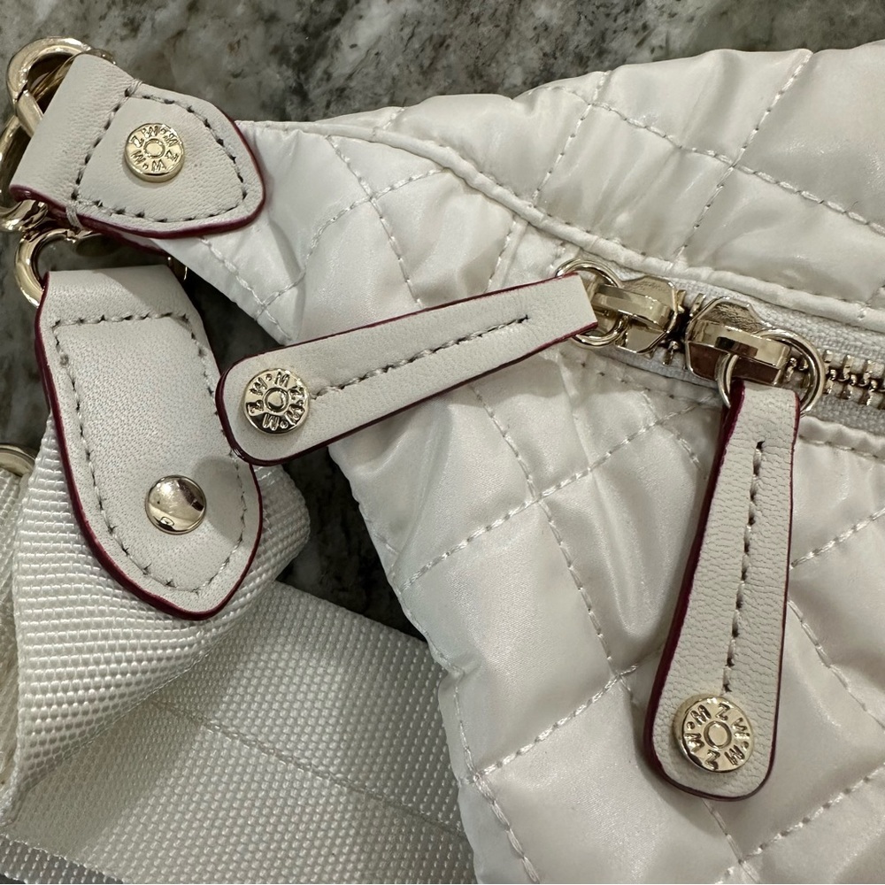 MZ Wallace Crosby crossbody Sling in color Pearl with gold hardware EUC - Picture 5 of 6